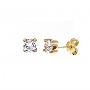 Gold earrings 10kt, 04-5BO